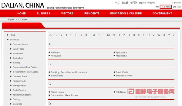 5大政府網(wǎng)站外文版助力大連打造國際一流信息化城市