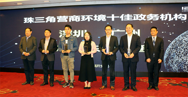 2019珠三角地區(qū)營商環(huán)境十佳政務(wù)機構(gòu)（五大地市）